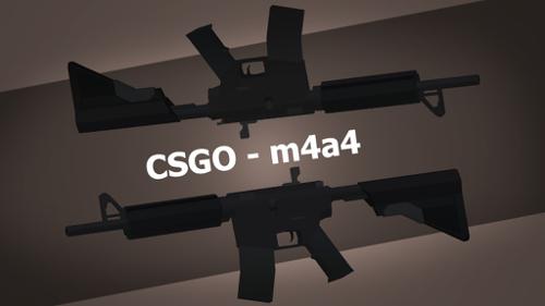 Low Poly CSGO M4A4 preview image